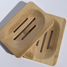 Load image into Gallery viewer, Bamboo Soap Dish – Classic Slotted Design
